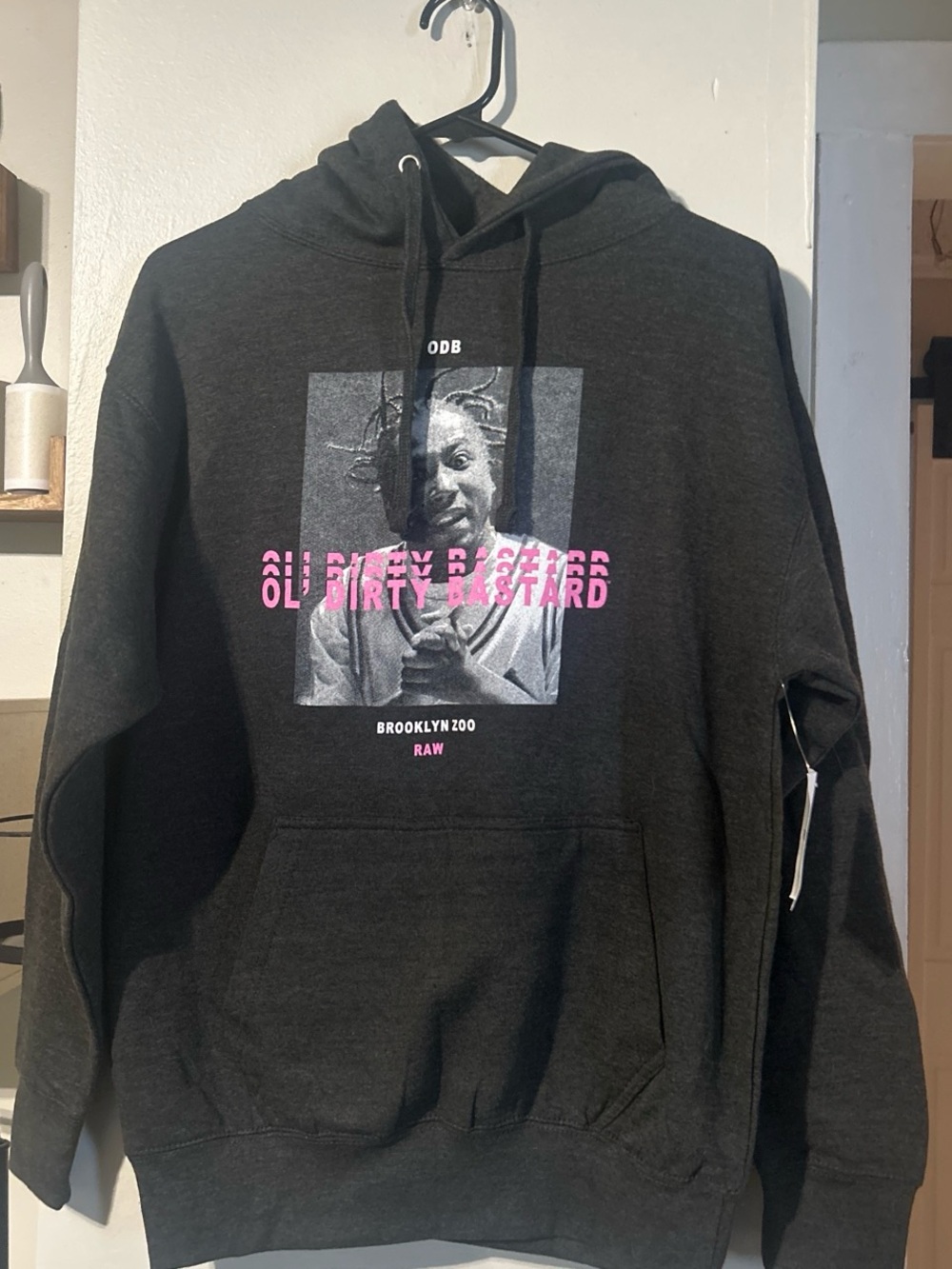 ODB Hip Hop NWT Graphic Black Hoodie — Men’s Pullover Sweatshirt